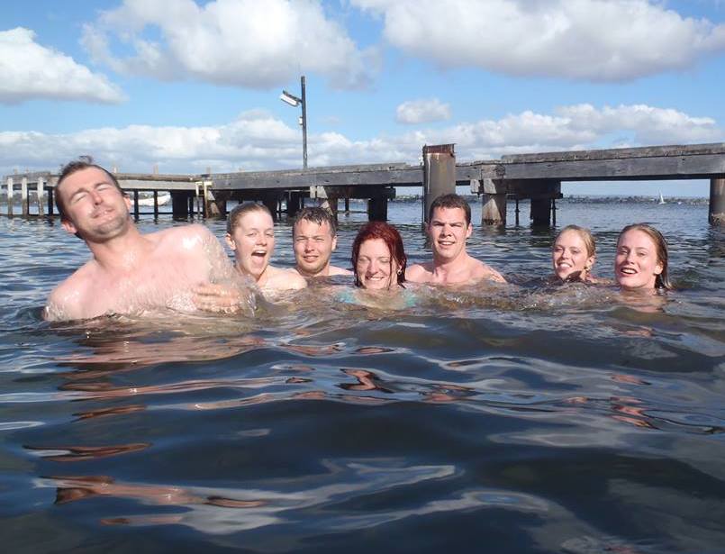 Swimming at Pelican Point